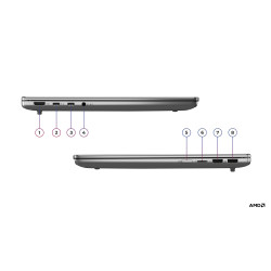 Lenovo IdeaPad Slim 5 14ARP10 | Luna Grey | 14 " | IPS | WUXGA | 1920 x 1200 pixels | Anti-glare | AMD Ryzen 7 | 7735HS | 16 (2x