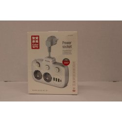 SALE OUT. ColorWay CW-CHE24PDW Power Socket: 2xEU plugs/3xUSB-A/1xUSB-C White 2.5M | ColorWay Power Socket | CW-CHE24PDW | DAMAG