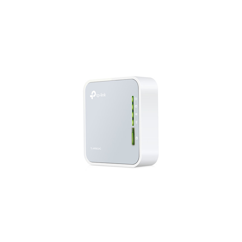 Router | TL-WR902AC | 802.11ac | 300+433 Mbit/s | 10/100 Mbit/s | Ethernet LAN (RJ-45) ports 1 | Mesh Support No | MU-MiMO No | 