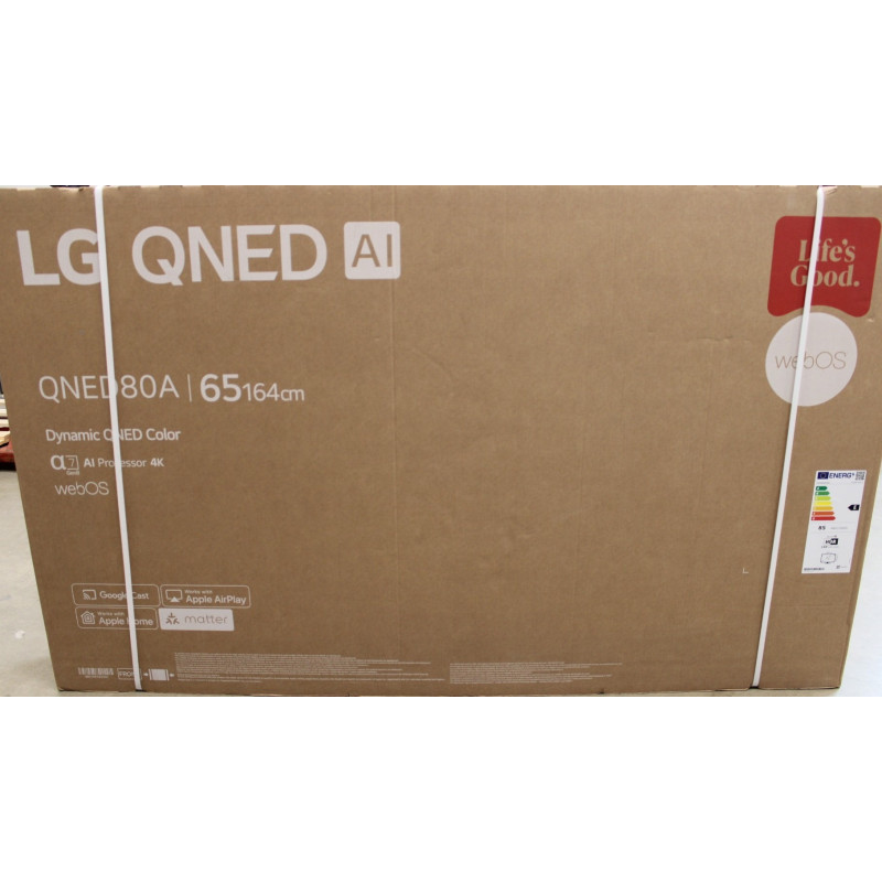 SALE OUT. LG 65QNED80A3A | 65 | Smart TV | webOS | UHD | DAMAGED PACKAGING
