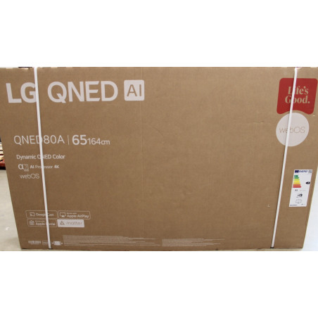 SALE OUT. LG 65QNED80A3A | 65 | Smart TV | webOS | UHD | DAMAGED PACKAGING