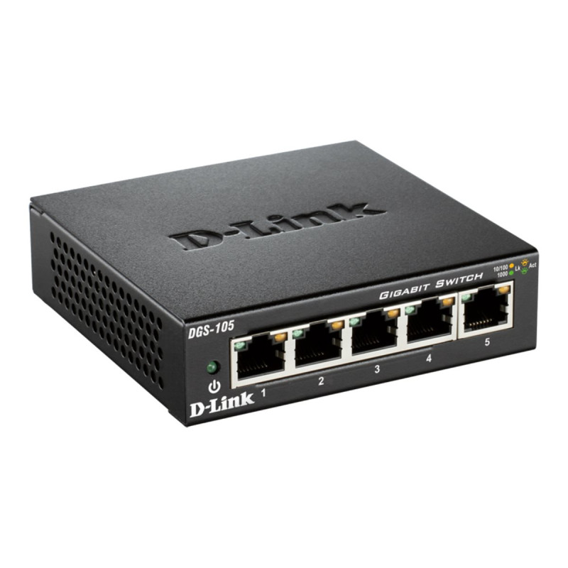 D-Link | Ethernet Switch | DGS-105/E | Unmanaged | Desktop | Gigabit Ethernet (copper) ports quantity 5