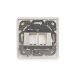 Digitus | Wallplate for Keystone Modules, German type, middle plate 50x50 mm, frame 80x80 mm | DN-93801-1