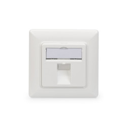 Digitus | Wallplate for Keystone Modules, German type, middle plate 50x50 mm, frame 80x80 mm | DN-93811