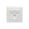 Digitus | Wallplate for Keystone Modules, German type, middle plate 50x50 mm, frame 80x80 mm | DN-93811