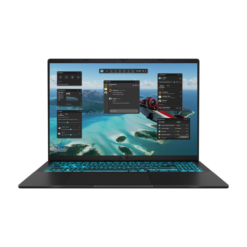 Asus | V16 | V3607VP-RP020W | Matte Black | Anti-glare | Hard drive capacity M.2 NVMe PCIe 4.0 SSD GB | Hybrid hard drive (H-HDD