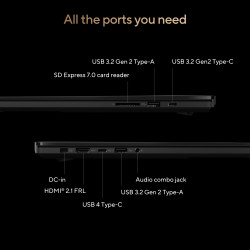 Asus ProArt P16 H7606WP-SR231X | Nano Black | 16 " | OLED | Touchscreen | 3K | 2880 x 1800 pixels | 120 Hz | Glossy | AMD Ryzen 