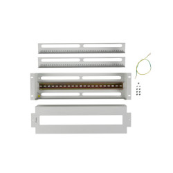 Lanberg 19" 3U Voltage Distrubution Panel with Din Rail TS-35 | Grey