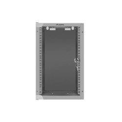 Lanberg Rack cabinet 10" wall-mount 9U/280x310 (flat pack) with glass door | WF10-2309-10S | Gray