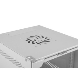 Lanberg Rack cabinet 10" wall-mount 9U/280x310 (flat pack) with glass door | WF10-2309-10S | Gray