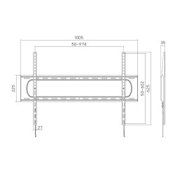 Sunne Wall mount | 60-120-LP Heavy-duty Fixed TV Wall Mount | 60-120 " | Maximum weight (capacity) 120 kg