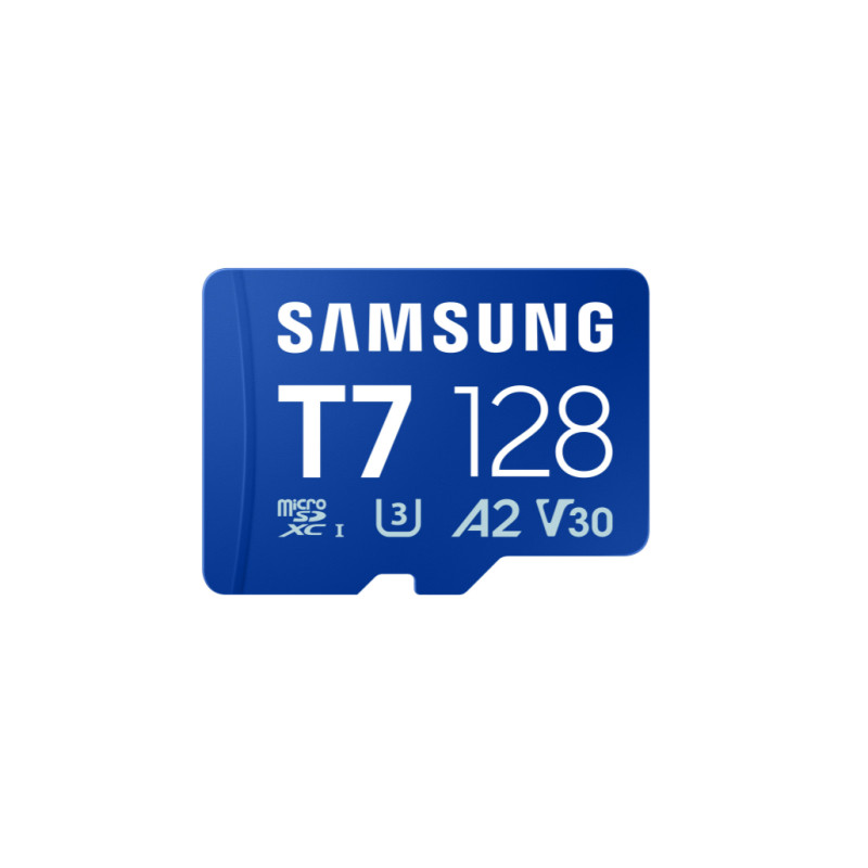 Samsung MicroSD card | T7 | 128 GB | microSDXC | Flash memory class U3, V30, A2