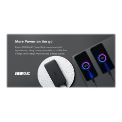 Xiaomi | Redmi Fast Charge Power Bank | 20000 mAh | Black