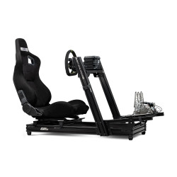 Next Level Racing Aluminium Simulator Cockpit, Wheel Plate Edition | GTElite Lite | Black