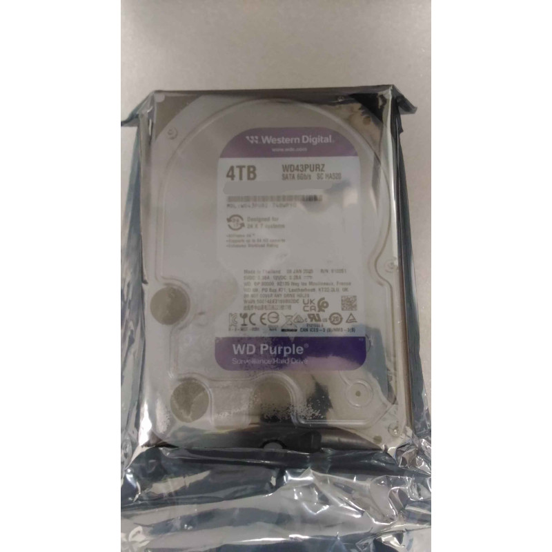 SALE OUT. Western Digital Purple Surveillance, 4 TB, 3.5", HDD | Western Digital Hard Drive | Digital Purple Surveillance | 4000