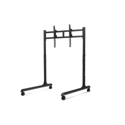 Next Level Racing Floor stand | Round Tube Freestanding Single Monitor Stand | Up to 65 " | Height adjustment, Tilt | Maximum we