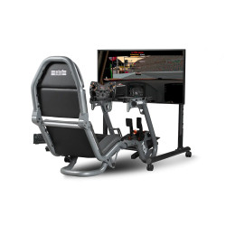 Next Level Racing Floor stand | Round Tube Freestanding Single Monitor Stand | Up to 65 " | Height adjustment, Tilt | Maximum we