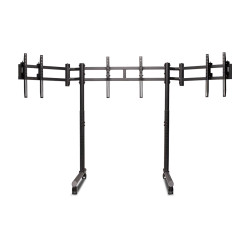 Next Level Racing Floor stand | Round Tube Freestanding Single Monitor Stand | Up to 3x43 " | Height adjustment, Tilt | Maximum 