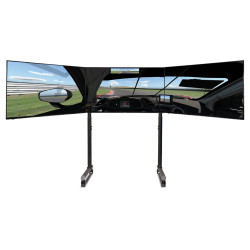 Next Level Racing Floor stand | Round Tube Freestanding Single Monitor Stand | Up to 3x43 " | Height adjustment, Tilt | Maximum 