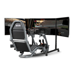 Next Level Racing Floor stand | Round Tube Freestanding Single Monitor Stand | Up to 3x43 " | Height adjustment, Tilt | Maximum 