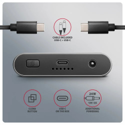 AXAGON USB-C 20Gbps Dual M.2 NVMe SSD CLONE MASTER Enclosure | EEM2-20GD