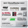 AXAGON USB-C 20Gbps Dual M.2 NVMe SSD CLONE MASTER Enclosure | EEM2-20GD