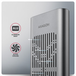 AXAGON USB-C 20Gbps Dual M.2 NVMe SSD CLONE MASTER Enclosure | EEM2-20GD