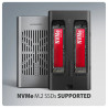 AXAGON USB-C 20Gbps Dual M.2 NVMe SSD CLONE MASTER Enclosure | EEM2-20GD