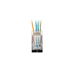 Lanberg | RJ45 CAT.6 FTP Plug 8P8C PASS Through Type, 100 pcs | PLS-6000EZ | Transparent