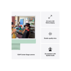 Apple iMac 24 4.5K Retina, Apple M4 8C CPU, 8C GPU/16GB/256GB SSD/Green/INT | Apple
