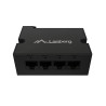 Lanberg Switch PoE Extender 1xIn 3xOut Fast Ethernet Din Rail at 30W metal clips | DIN-FE4-AT-30W