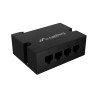 Lanberg Switch PoE Extender 1xIn 3xOut Gigabit Ethernet Din Rail BT 90W metal clips | DIN-GE4-BT-90W