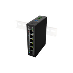 Lanberg Switch PoE 1xBT 3xAT SFP/ETH Din Unmanagment Fast Ethernet | ILFE-4P-1GE-1S-90
