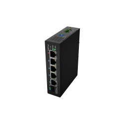 Lanberg Switch PoE 1xBT 3xAT SFP/ETH Din Unmanagment Fast Ethernet | ILFE-4P-1GE-1S-90