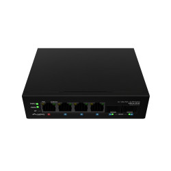 Lanberg Switch Light IndustrialPoE 1xBT 3xAT 2xSFP Din Unmanagment Gigabit Ethernet | ILGE-4P-2S-90 | Unmanaged