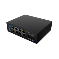 Lanberg Switch PoE 4xBT 4xAT SFP/ETH Din Unmanagment Fast Ethernet | ILFE-8P-1GE-1S-120 | Unmanaged | Din rail, Rack