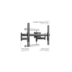 EDBAK Wall mount | Heavy Duty Swing Arm | Tilt | 42-98 " | Maximum weight (capacity) 120 kg | Black