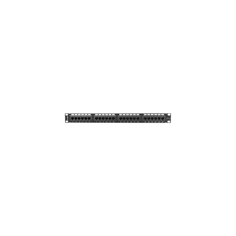 Lanberg | Patch Panel 24 port 1U 19" CAT.5E UTP | PPU5-1024-B | Black