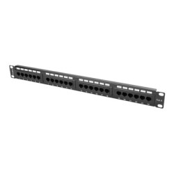 Lanberg | Patch Panel 24 port 1U 19" CAT.6 UTP | PPU6-1024-B | Black