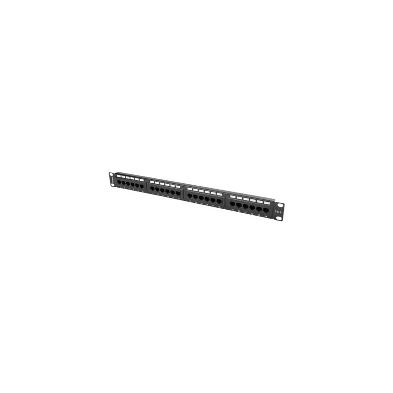 Lanberg | Patch Panel 24 port 1U 19" CAT.6 UTP | PPU6-1024-B | Black