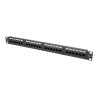 Lanberg | Patch Panel 24 port 1U 19" CAT.6 UTP | PPU6-1024-B | Black