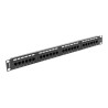 Lanberg | Patch Panel 24 port 1U 19" CAT.6 UTP | PPU6-1024-B | Black