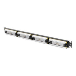 Lanberg | Patch Panel 24 port 1U 19" CAT.6 UTP | PPU6-1024-B | Black