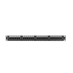 Lanberg | Patch Panel 24 port 1U 19" CAT.6 UTP | PPU6-1024-B | Black