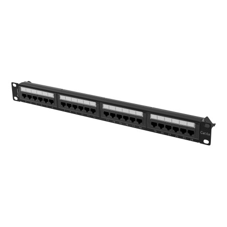 Lanberg | Patch Panel 24 port 1U 19" CAT.6A UTP | PPUA-1024-B | Black