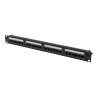 Lanberg | Patch Panel 24 port 1U 19" CAT.6A UTP | PPUA-1024-B | Black