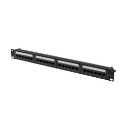 Lanberg | Patch Panel 24 port 1U 19" CAT.6A UTP | PPUA-1024-B | Black