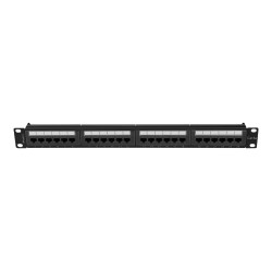 Lanberg | Patch Panel 24 port 1U 19" CAT.6A UTP | PPUA-1024-B | Black