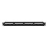 Lanberg | Patch Panel 24 port 1U 19" CAT.6A UTP | PPUA-1024-B | Black