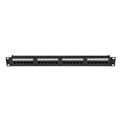 Lanberg | Patch Panel 24 port 1U 19" CAT.6A UTP | PPUA-1024-B | Black